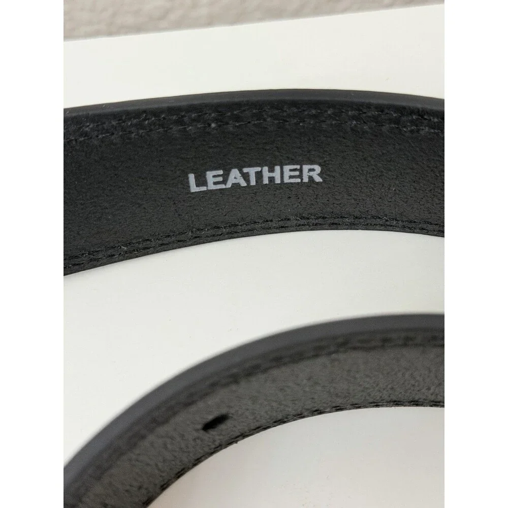 Dickies Mens Leather Belt Size 36 Black Genuine Leather Casual Work Belt